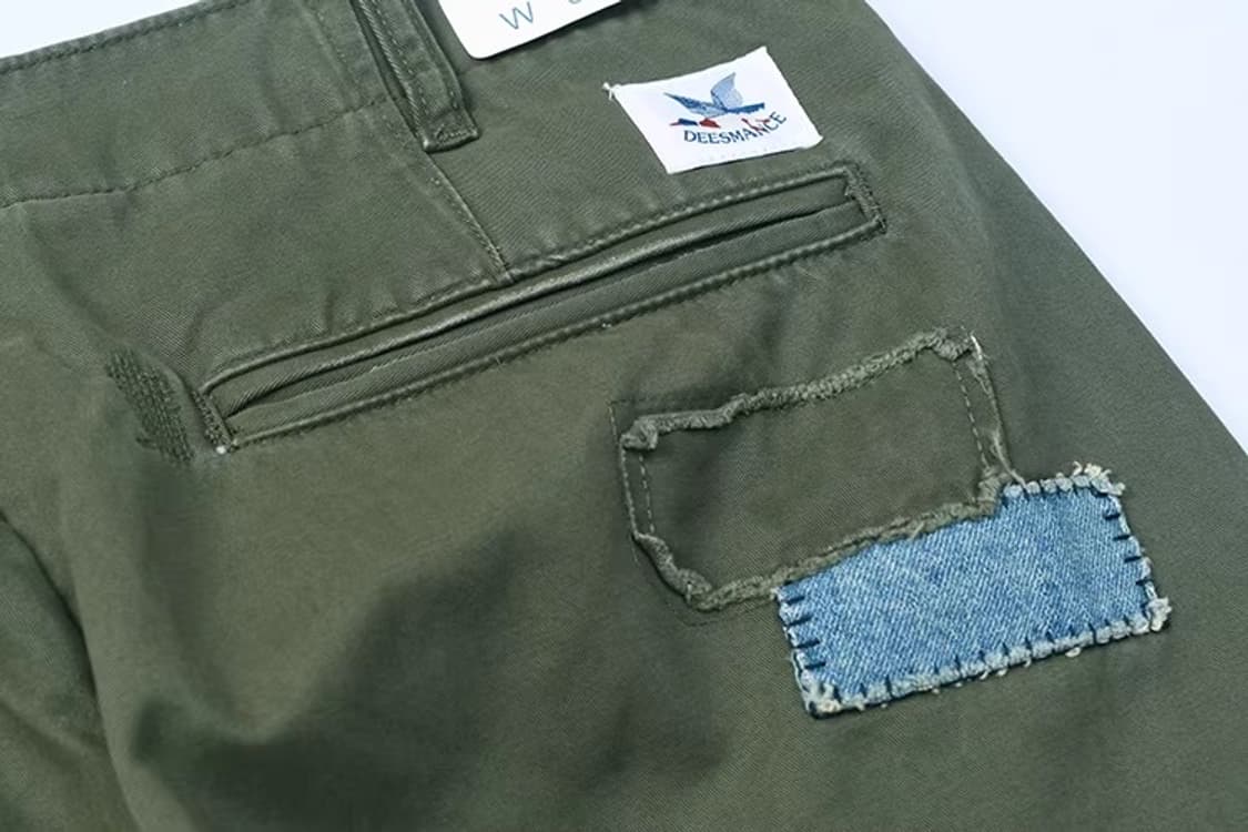 ️️️♦️ COZY / 러기드 코튼 패치워크 빈티지 치노 와이드 팬츠 상품이미지7