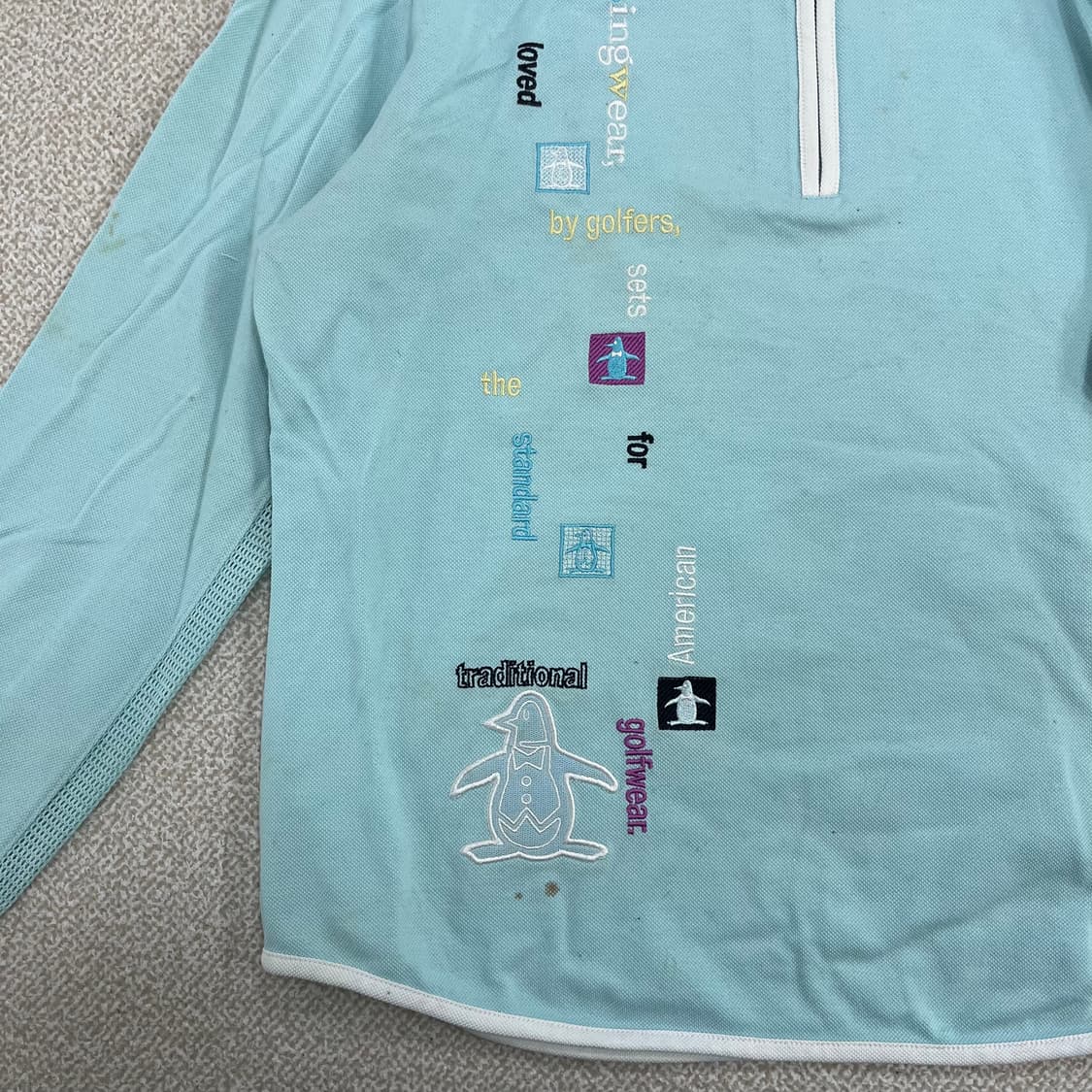 M 먼싱웨어 골프 반집업 긴팔 티셔츠 0128M 상품이미지7