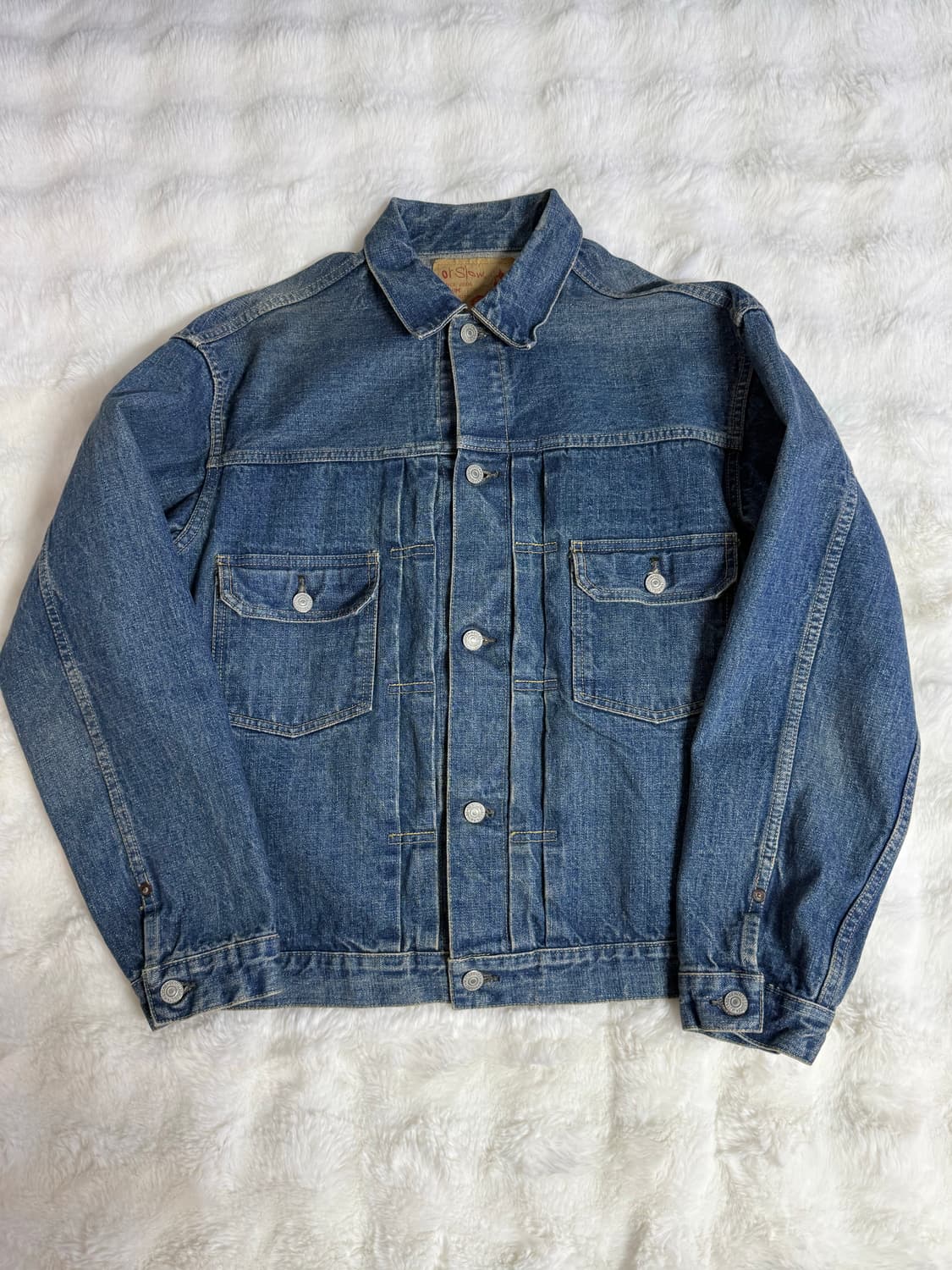 [L] 오어슬로우 1950's 타입2 데님 자켓-투 이어 워시 상품이미지1