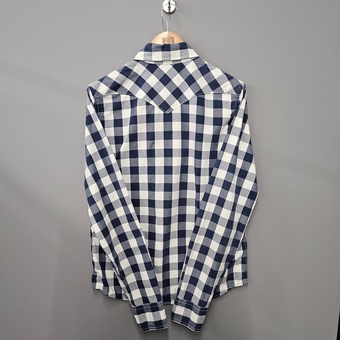 홀리스터 네이비 체크 버튼 셔츠 상품이미지2