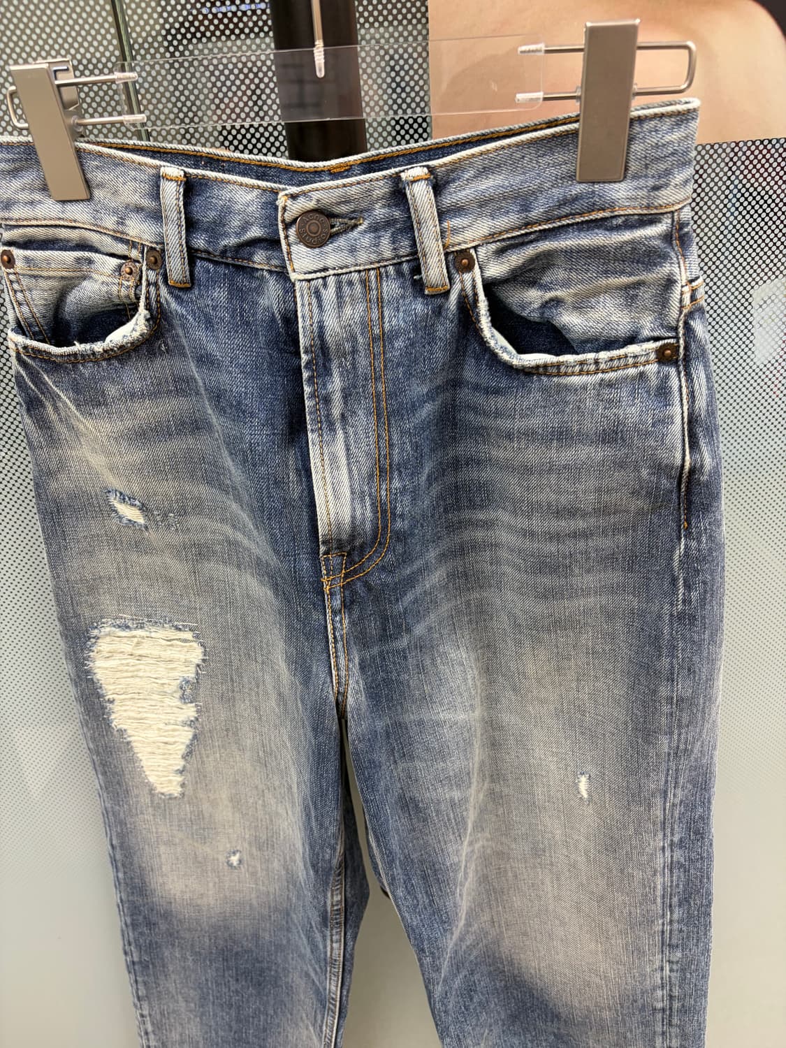 Acne Studios 데미지 청바지 28/30 새거 하이웨스트 상품이미지7