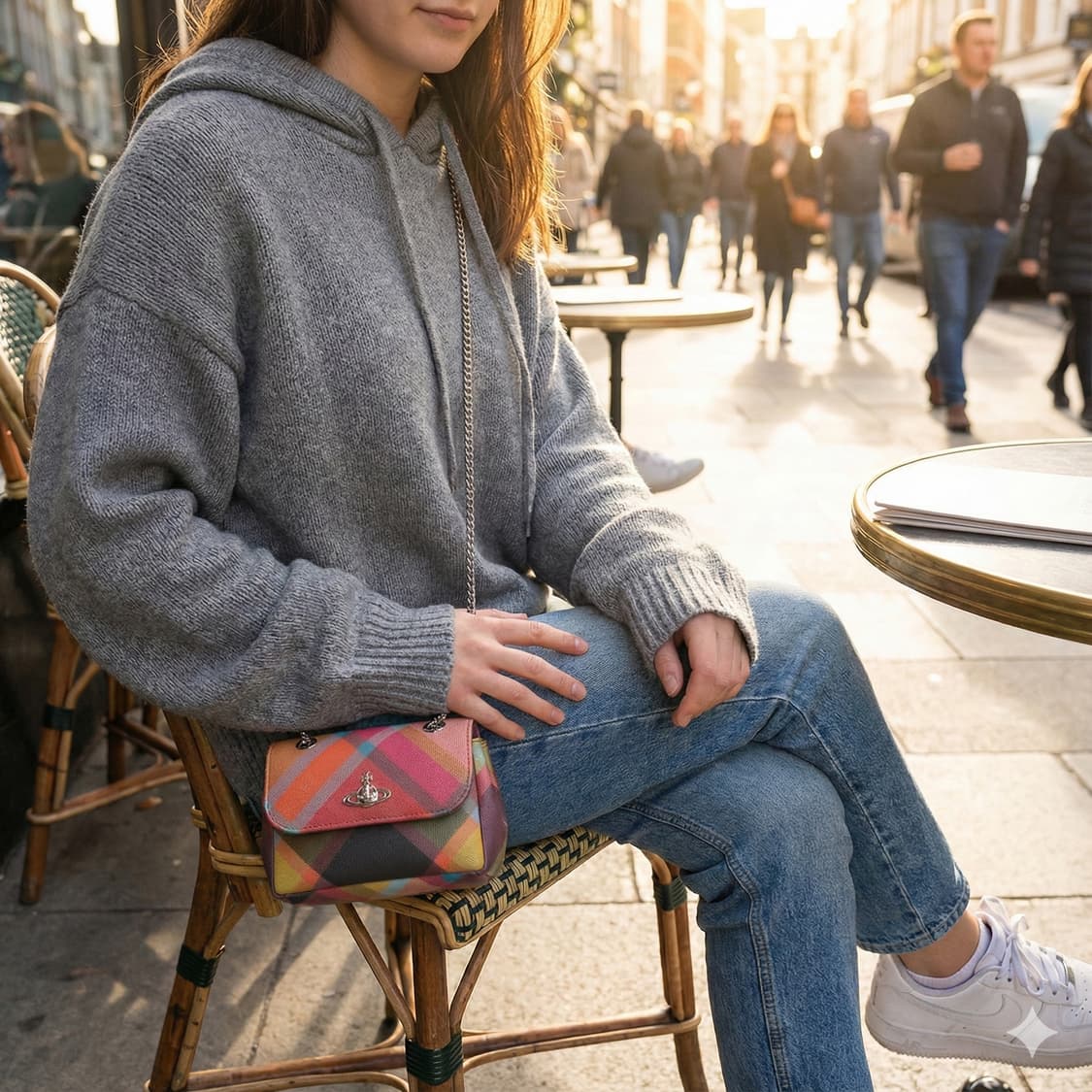 [정품/신품] 비비안웨스트우드 스몰 체인 퍼스 할리퀸 더비 상품이미지1