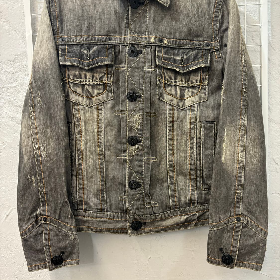 90s Shane Jeans 빈티지 그런지 데님 워싱 자켓 M 상품이미지4