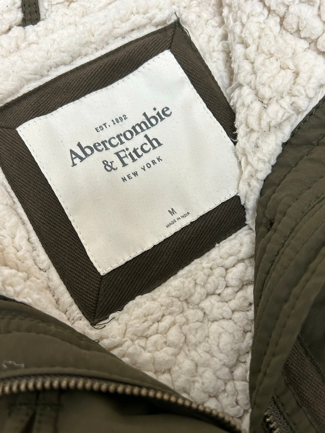 아베크롬비 딥카키 양털 밀리터리 점퍼 상품이미지5