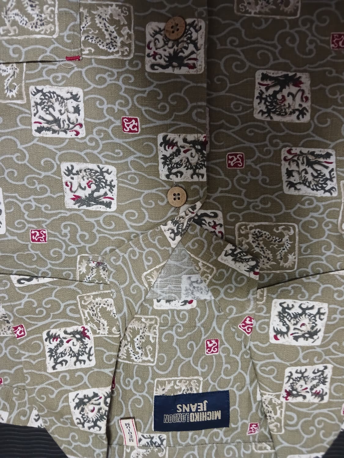 미치코 런던  오리엔탈 패턴 반팔셔츠 상품이미지2