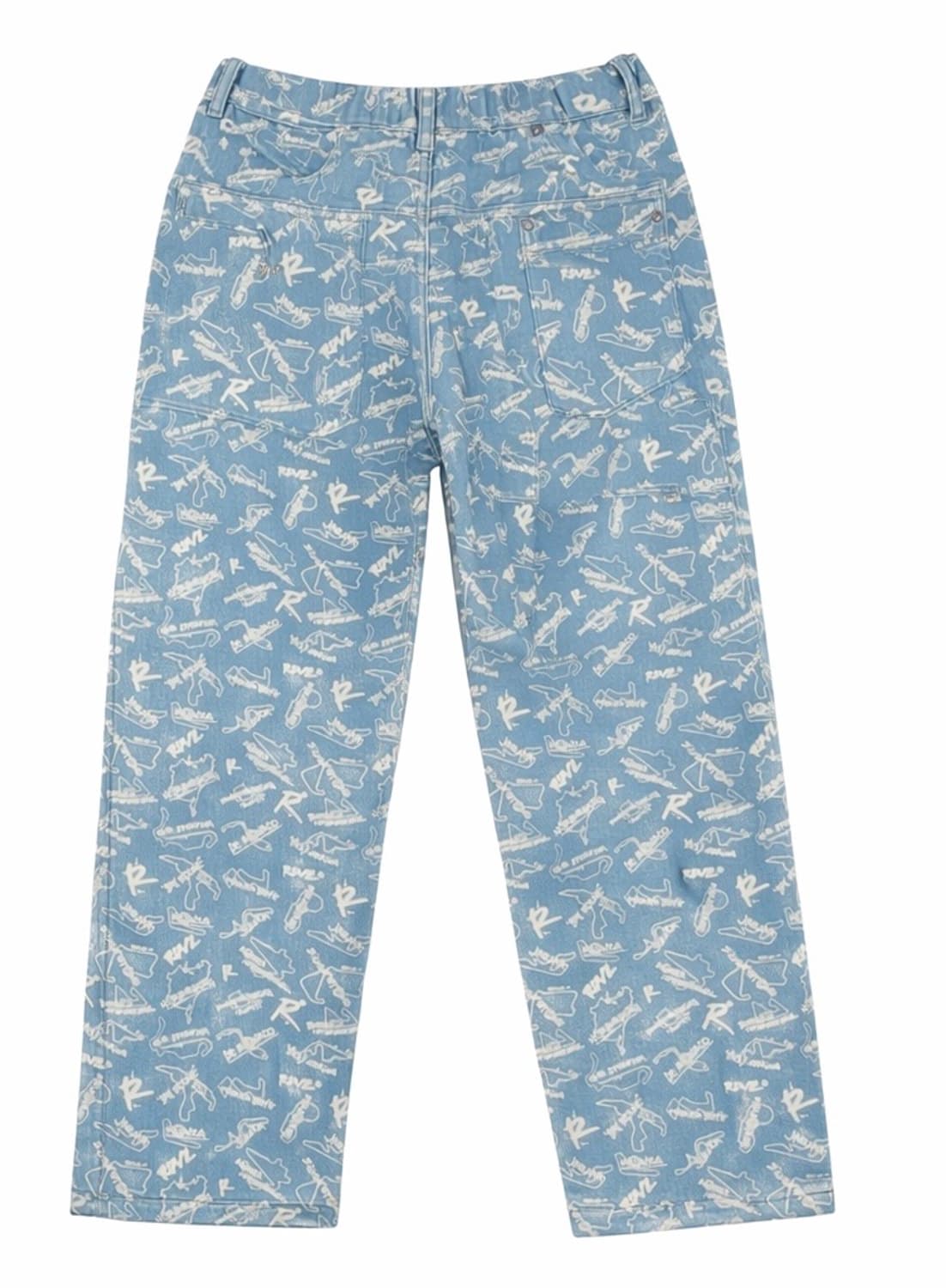 [L] 슈프림st 패턴 빈티지 스트레이트데님팬츠  상품이미지2