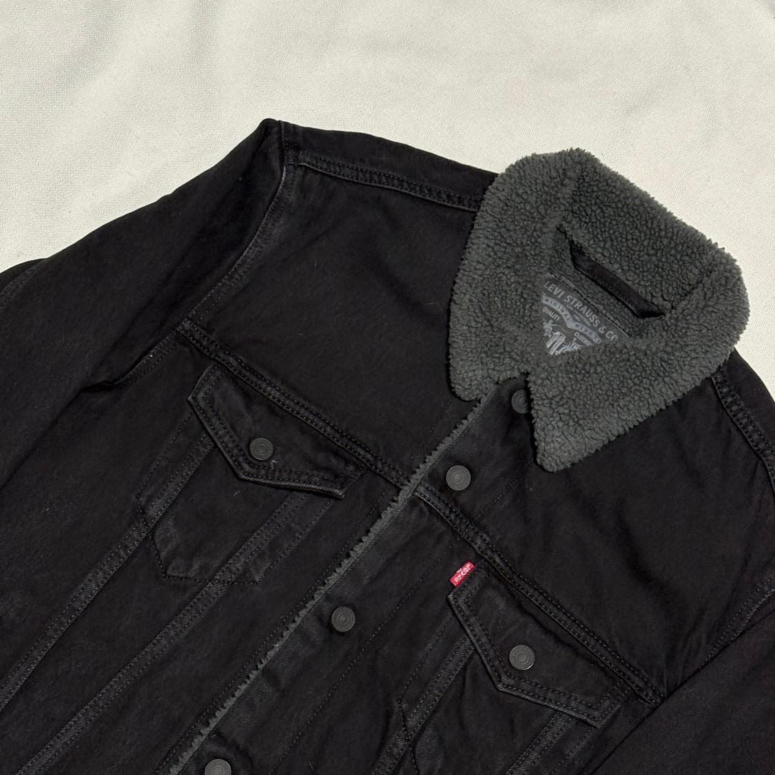 L 리바이스 쉐르파 블랙 데님 트러커 자켓 상품이미지1