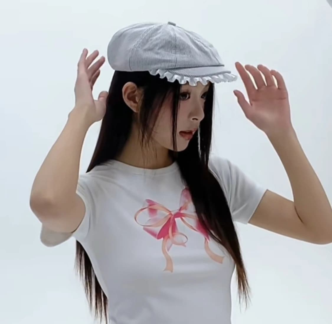 Y2K 레이스 헌팅캡 상품이미지1