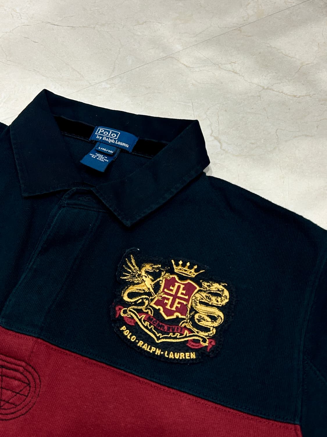 90-00s 폴로 랄프 로렌 럭비 셔츠 (키즈 L/성인 XS) 상품이미지3