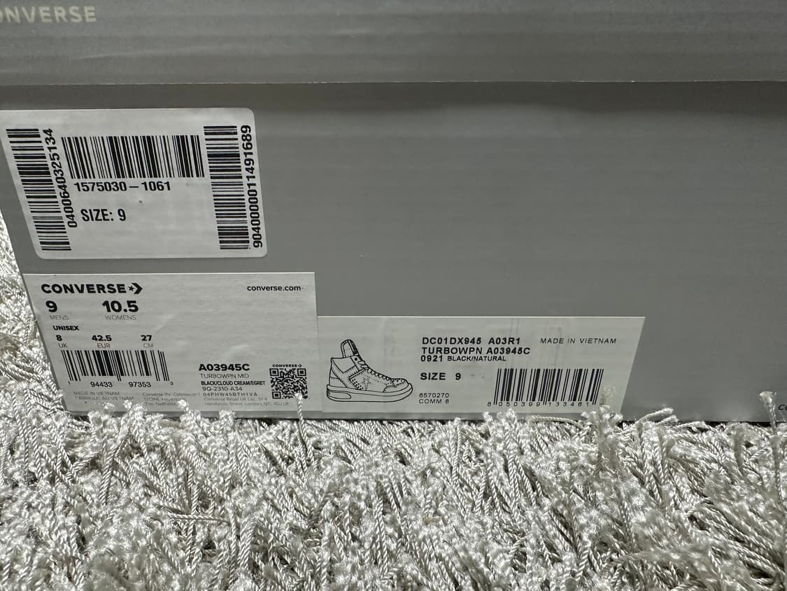 [270]  컨버스 다크쉐도우 터보웨폰 블랙 크림 상품이미지10