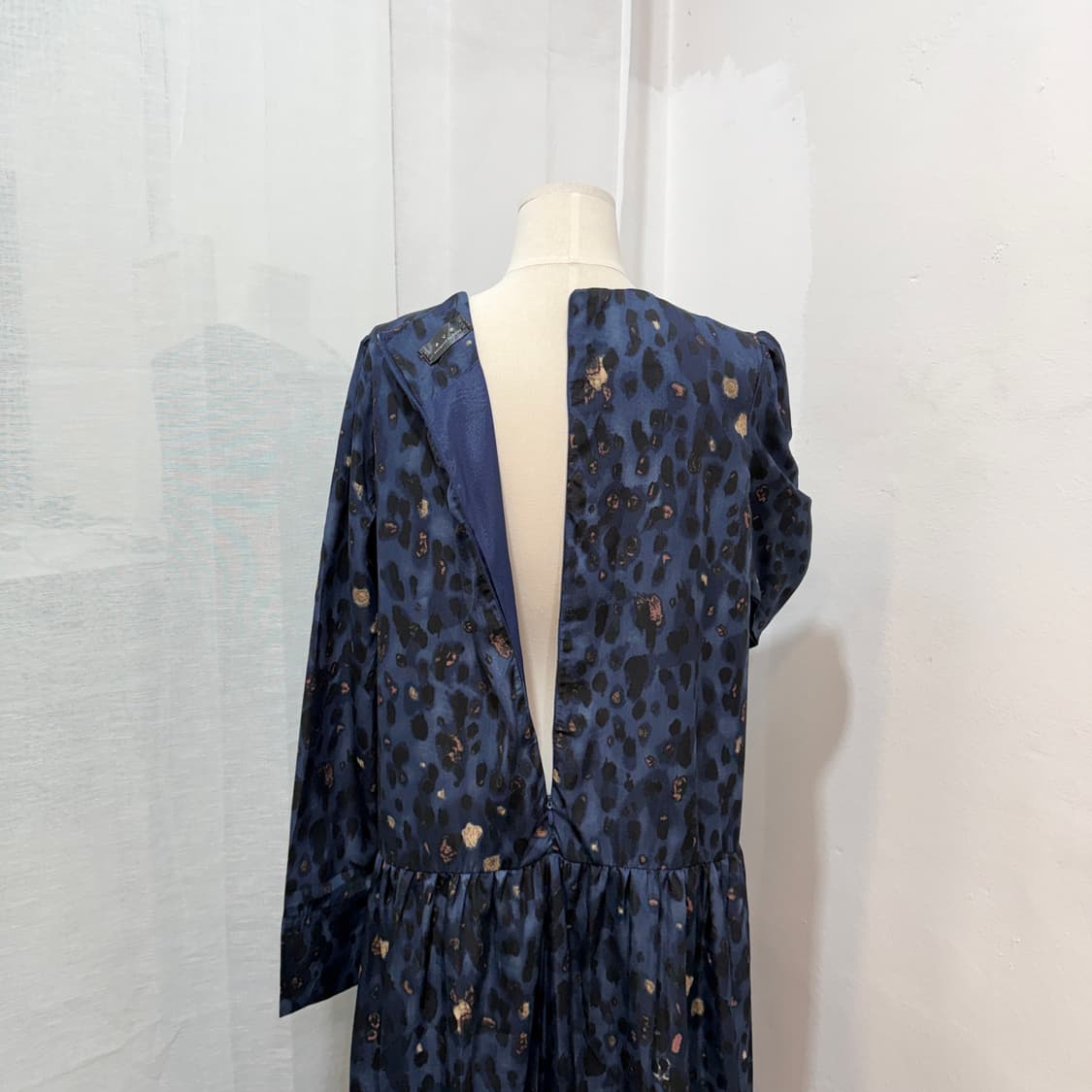 콩단추 블루호피 레오파드 롱원피스 롱드레스 3738 상품이미지5