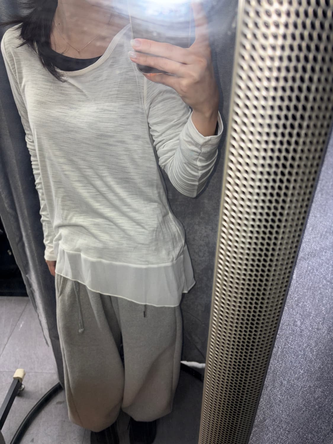 BCBGMAXAZRIA 쉬폰 레이어드 티 상품이미지1