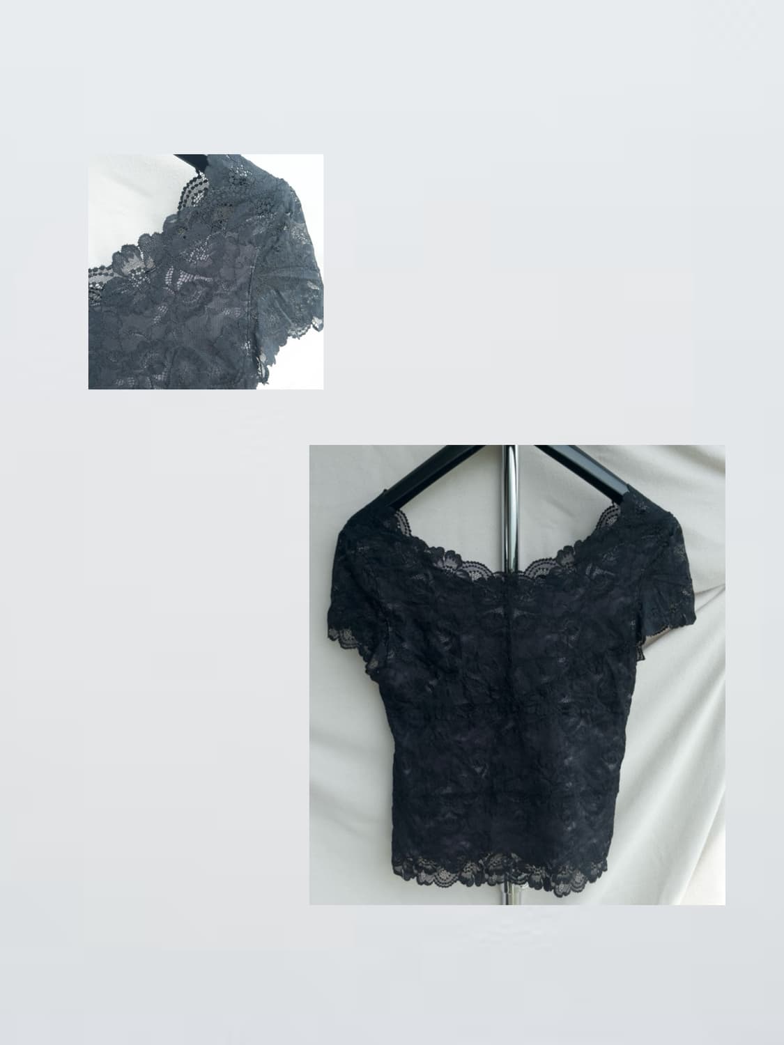 Black Lace Top 블랙 레이스탑 상품이미지1