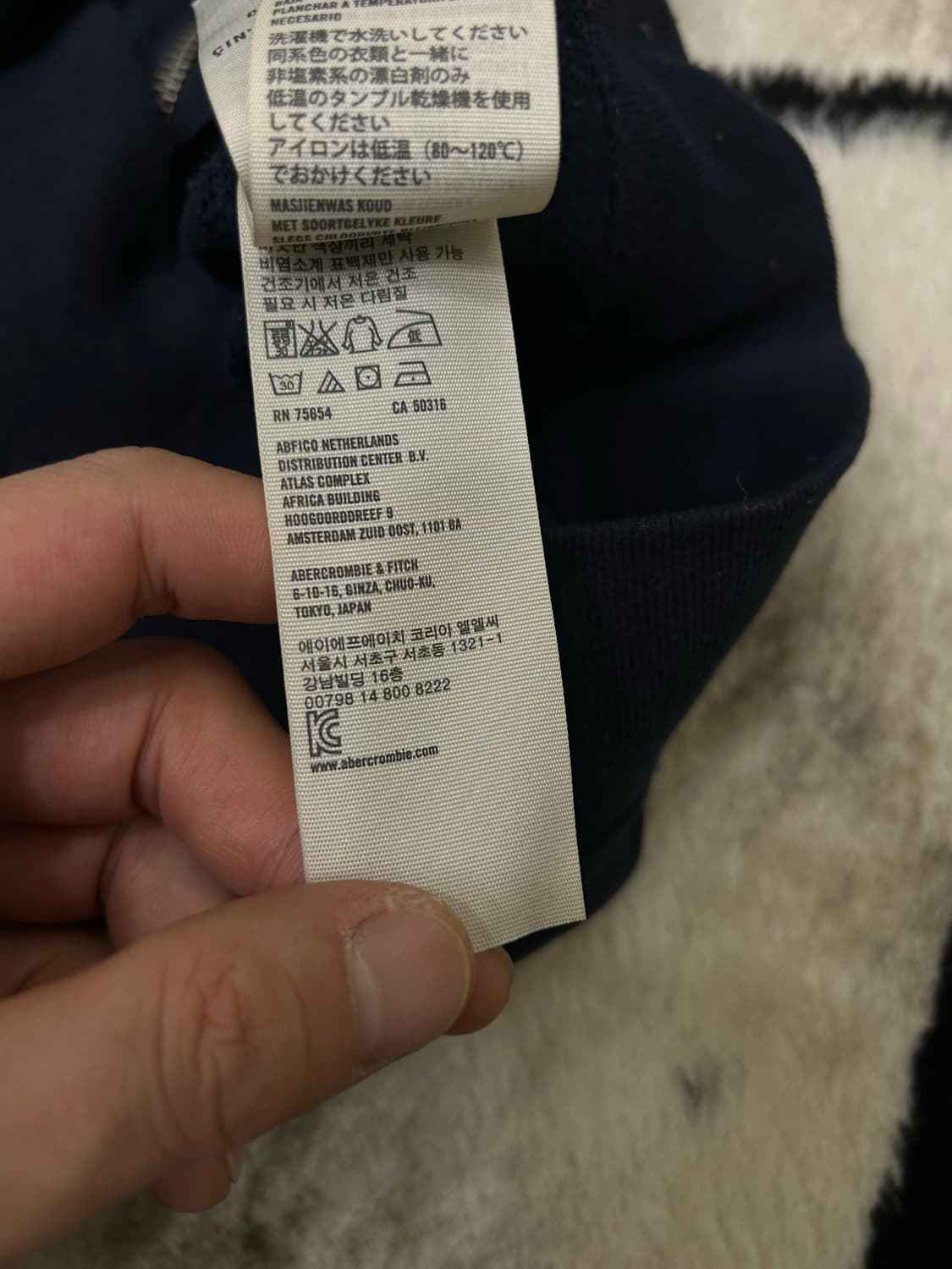 [S]홀리스터 스펠아웃 후드집업/기모/짙은네이비 상품이미지6