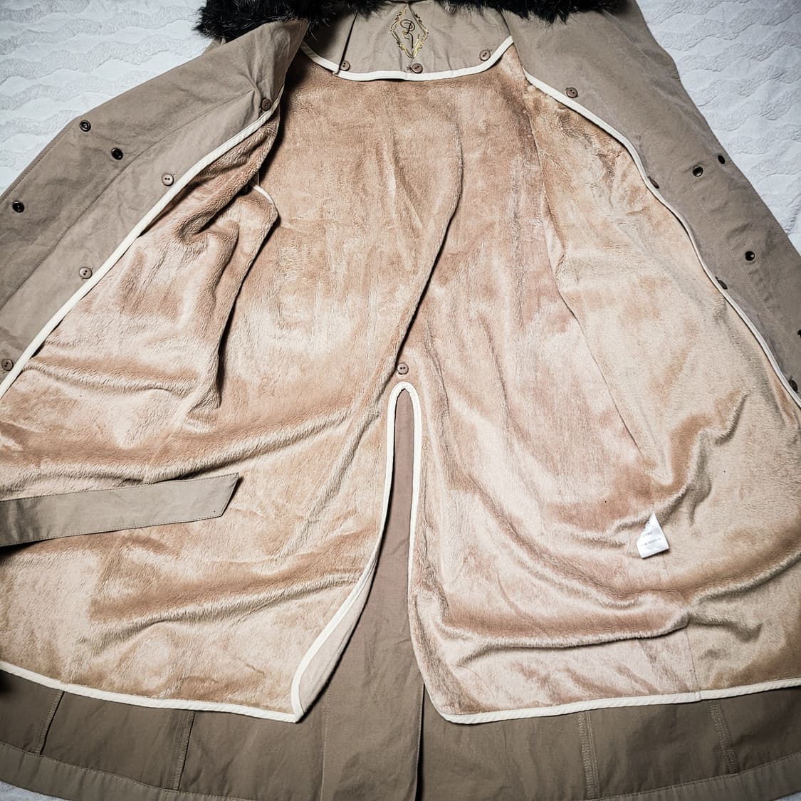 '10s Pose Village Faux Fur Trench Coat 상품이미지4