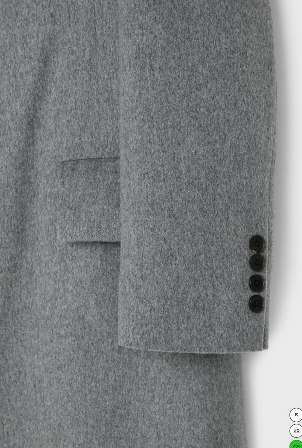 [5]오라리 캐시미어 몰스킨 코트 탑 그레이- 25AW 새상품 상품이미지6