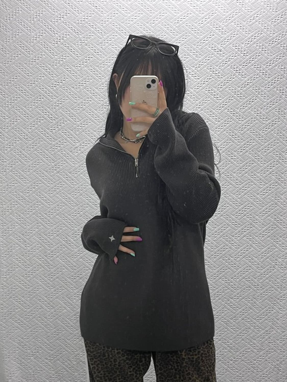 스톤아일랜드 캐주얼 폭닥 반집업 울 니트 105 C06940 상품이미지2