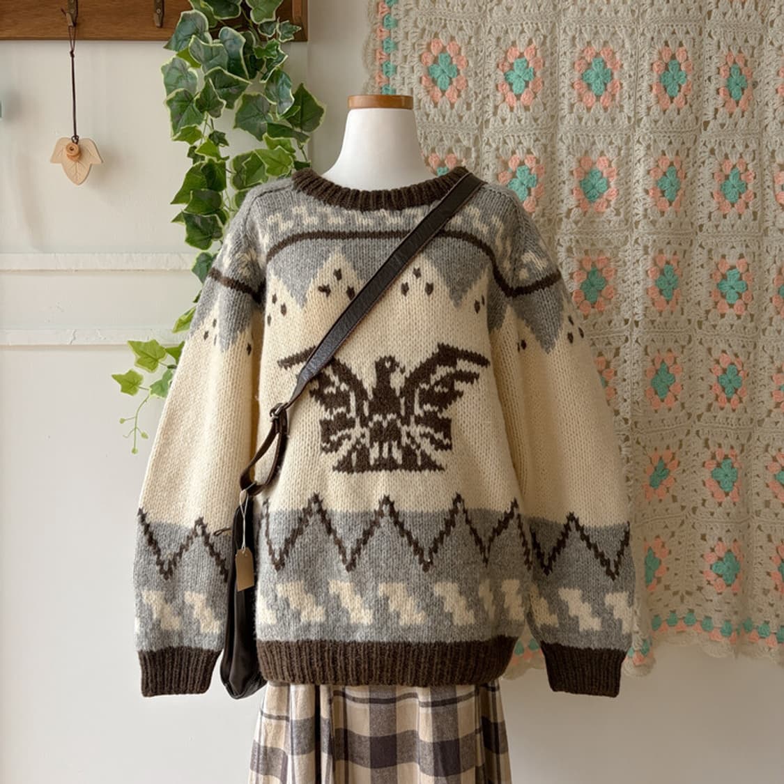 셀니빈티지 뮤트 노르딕 코위찬 니트 상품이미지1