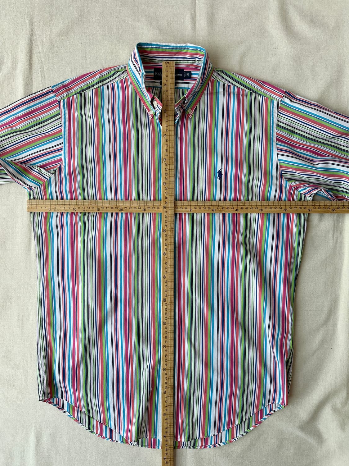 폴로 랄프로렌 멀티 스트라이프 반팔 셔츠 클래식핏 M 상품이미지10