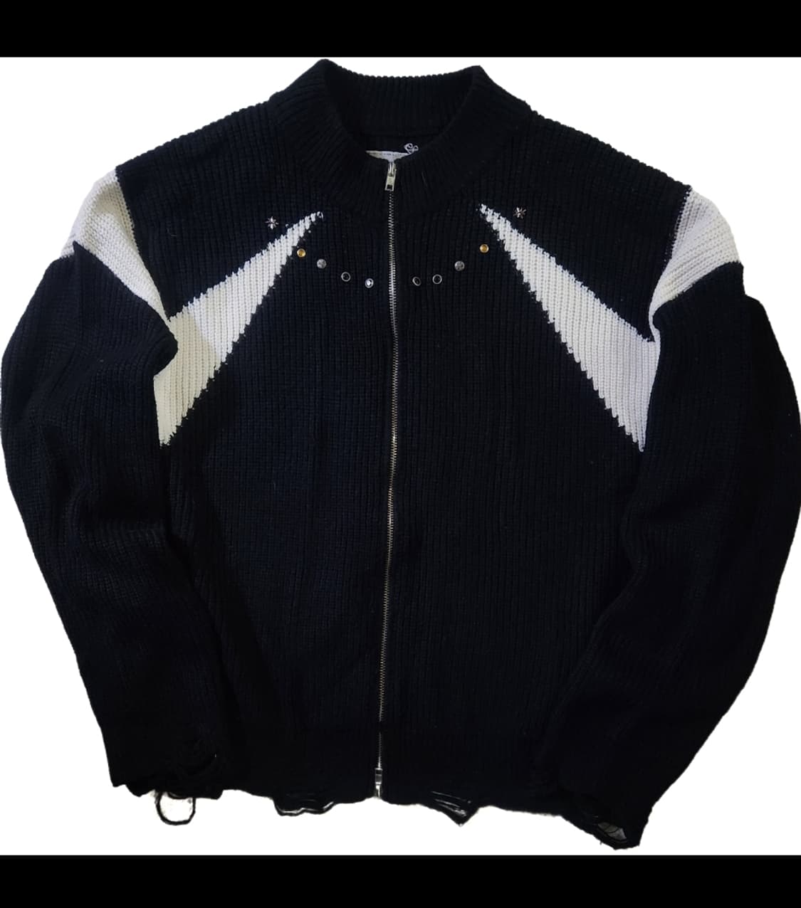 가키하라 젬스톤 니트집업 상품이미지1