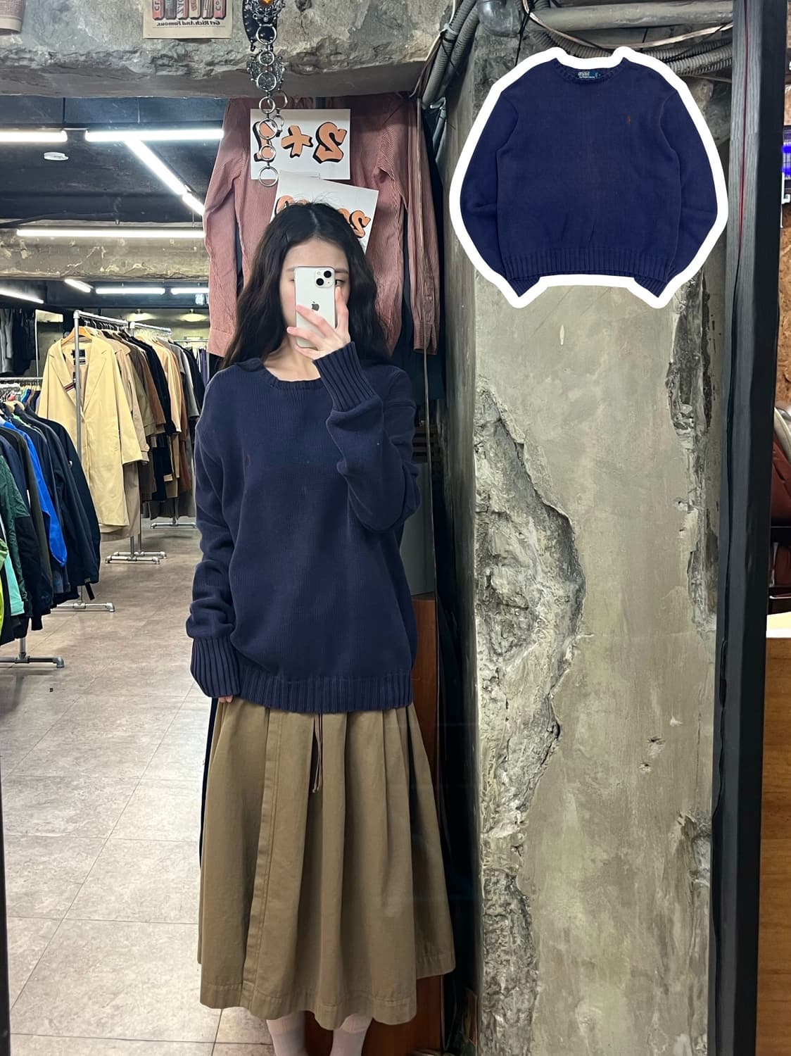 폴로 랄프로렌 니트 네이비 M #csz3225 상품이미지1