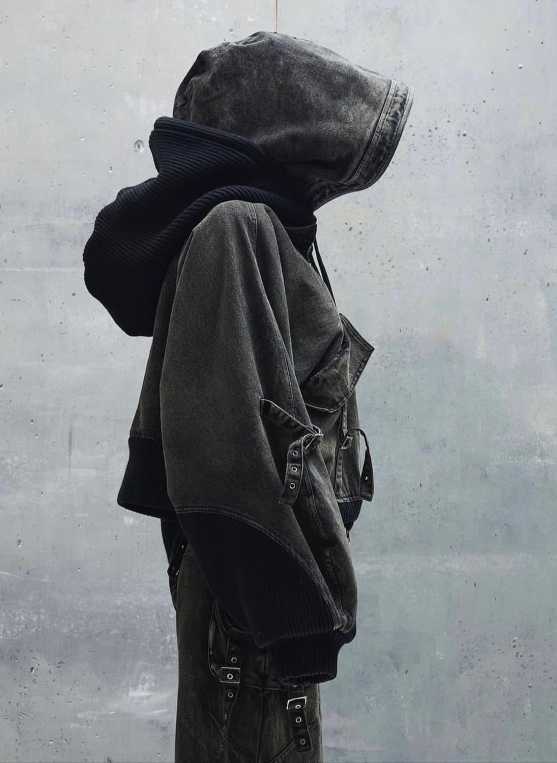 Nofaith studios cargo denim hoodie 상품이미지3