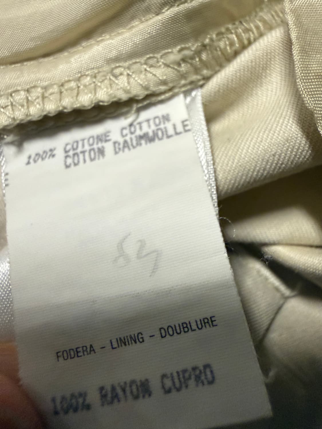 구찌 코튼 테일러드 슬랙스 아이보리 38 상품이미지7