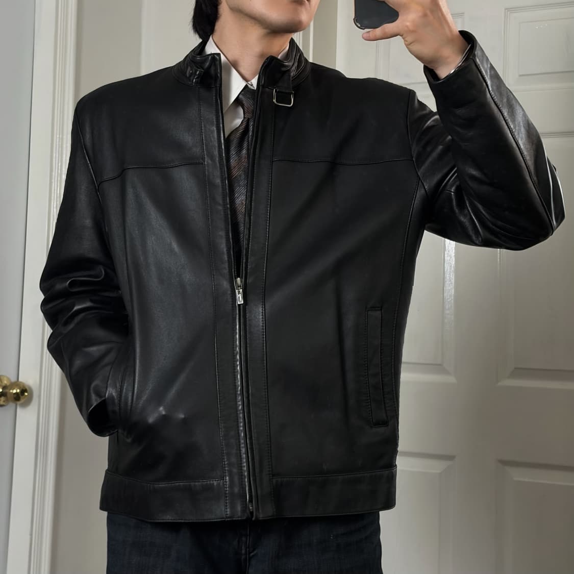Ecrase 레더 바이크 자켓 양가죽 100% 상품이미지4