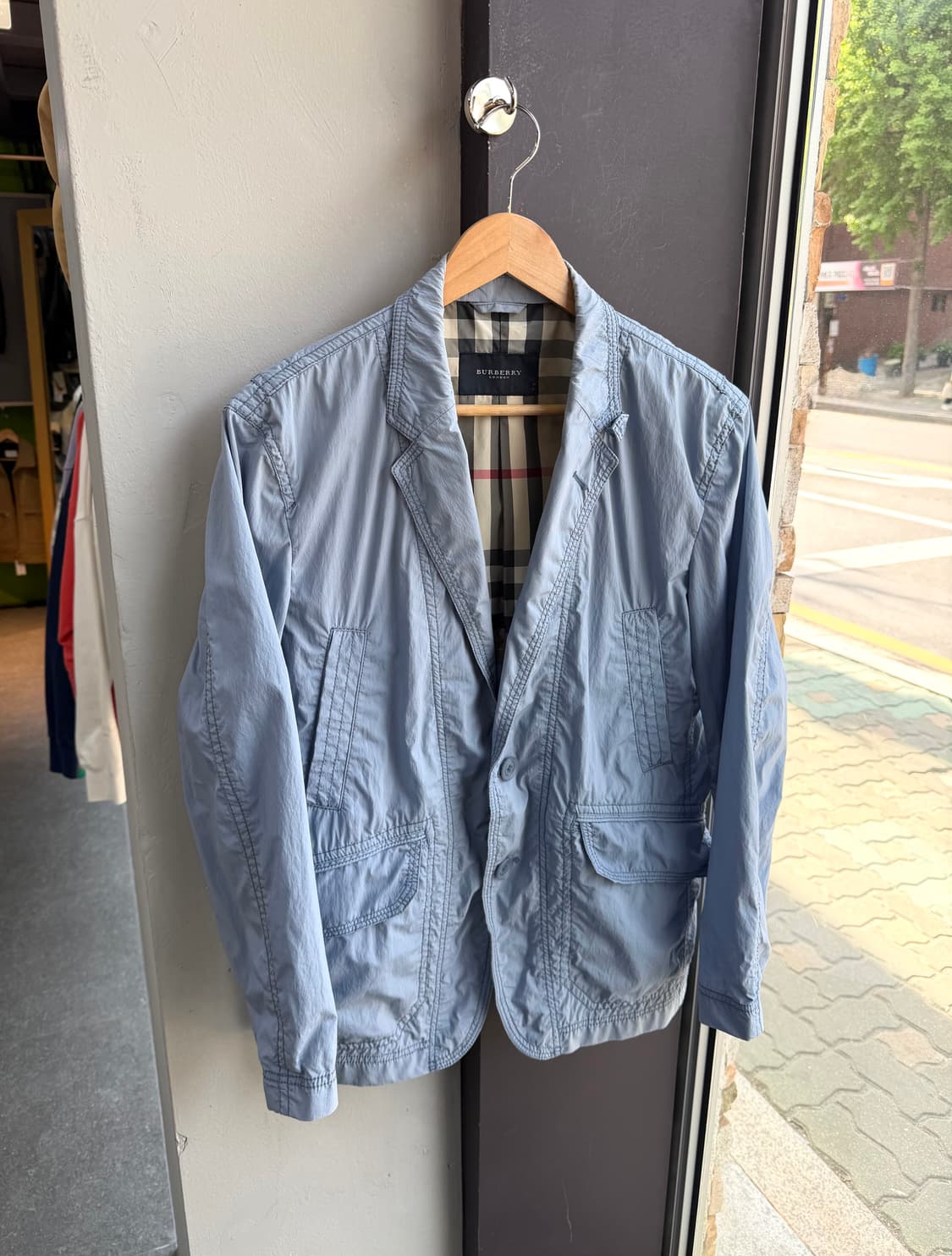 .M/ 버버리 가먼트다이드 아사코튼 블레이저 자켓 상품이미지2
