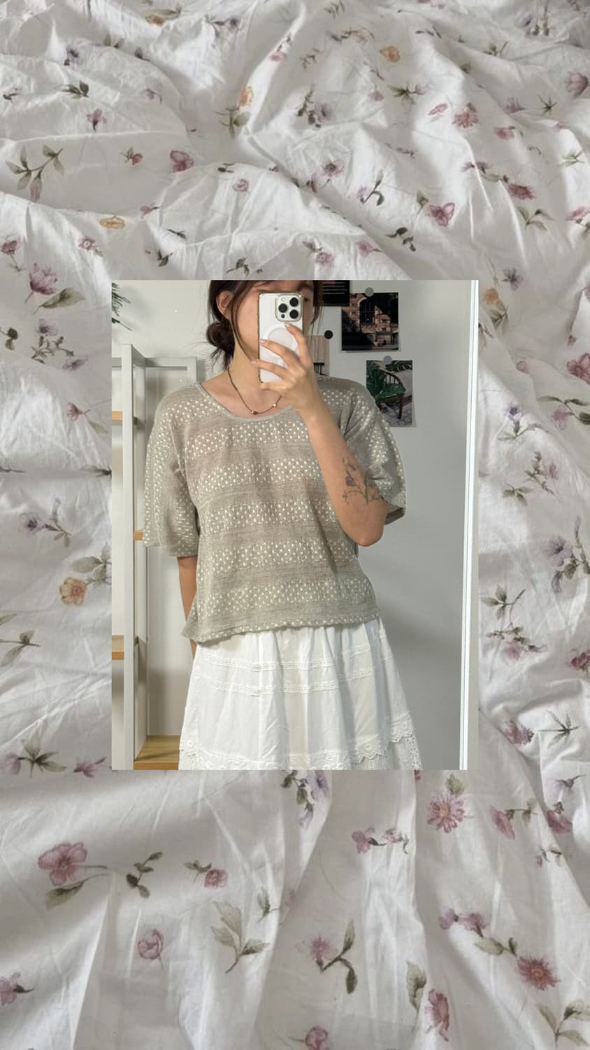 mute green dot blouse 상품이미지2