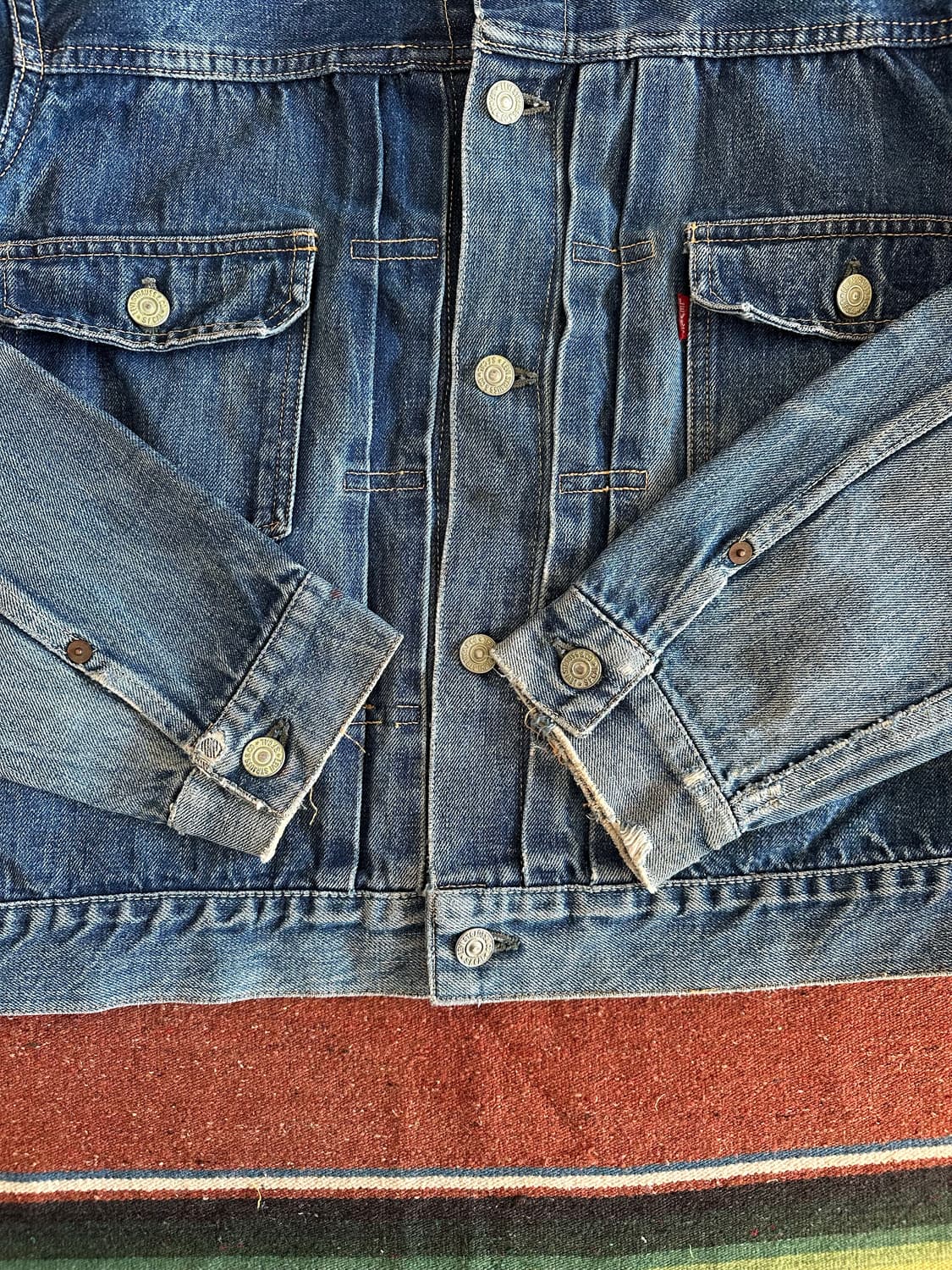 50s USA 빈티지 리바이스 507XX 2세대 오리지널 데님 자켓 상품이미지7