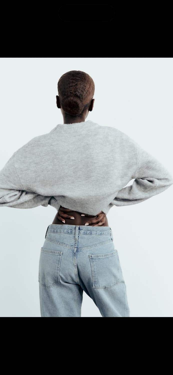 자라(zara) 울 부클 크롭 니트 상품이미지2