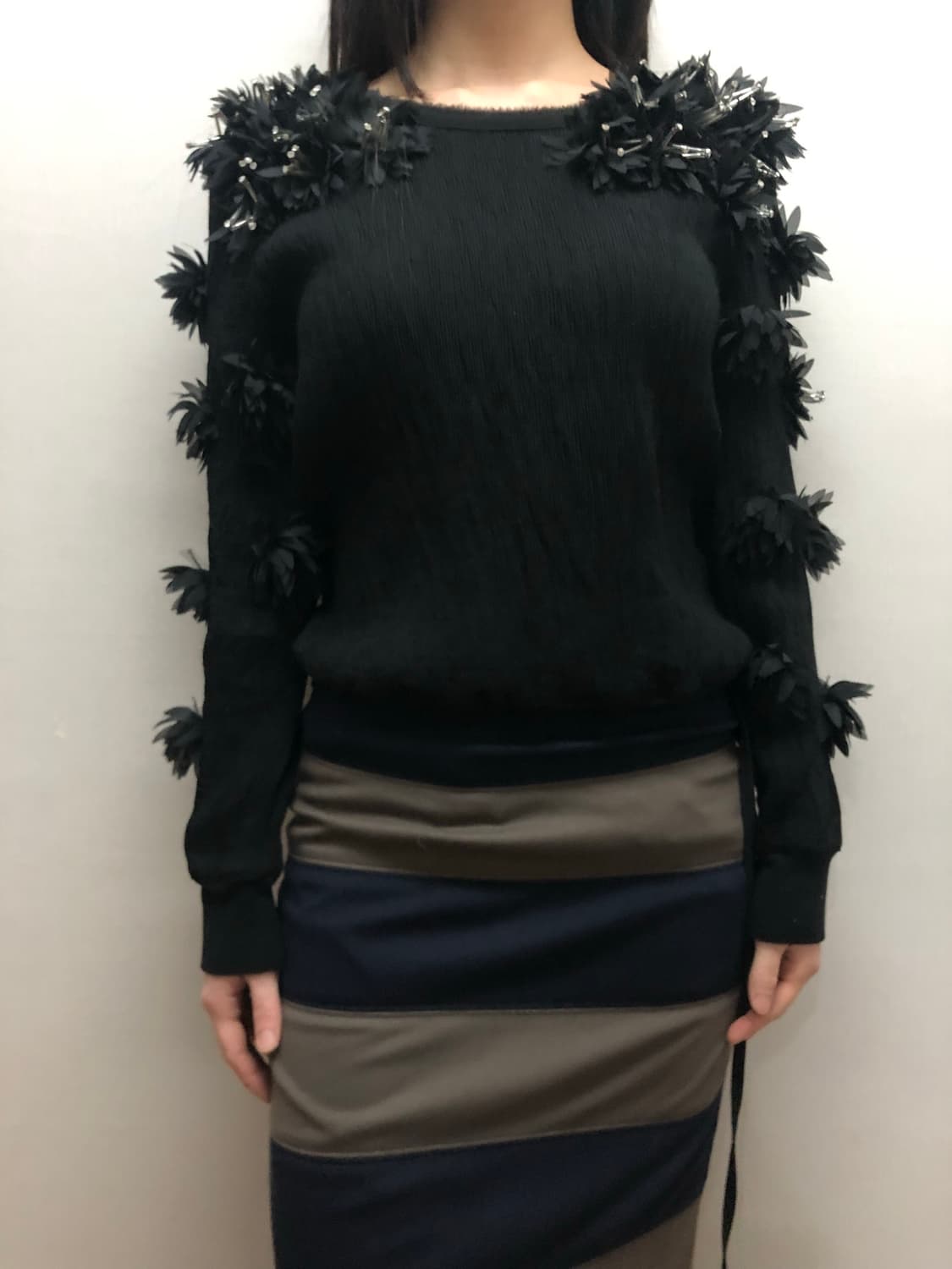 빈티지 블랙 펑크 디테일 탑 상품이미지4