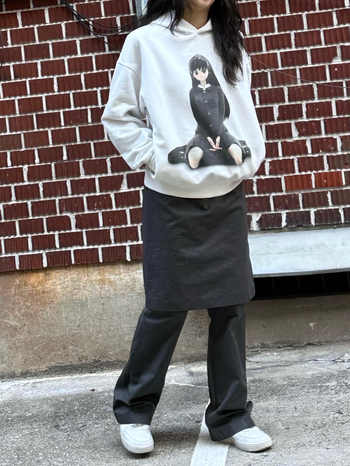 노르딕 가디건 코이세이오 후드 레이어드 스커트 팬츠 코디세트 상품이미지8