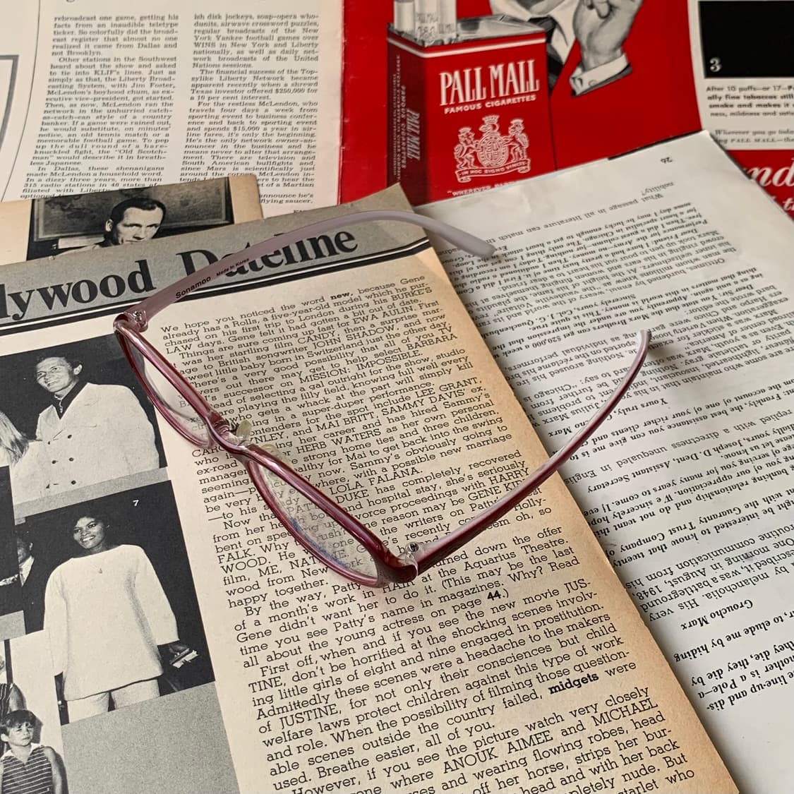 894 레드 데드스탁 빈티지안경 뿔테 경량 클래식 픽키 상품이미지3