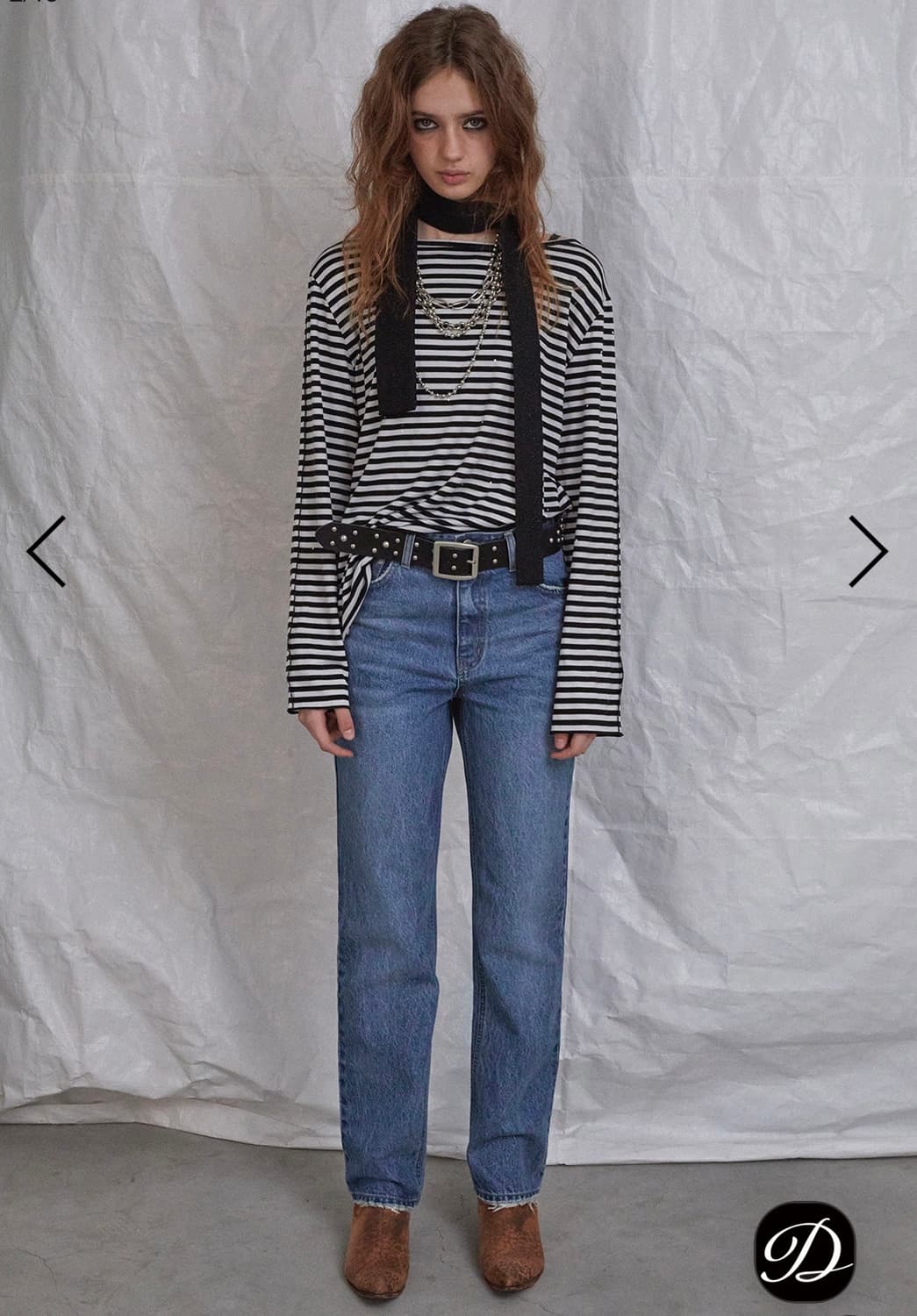 새상품) DAMAGE WASHED STRAIGHT JEANS 상품이미지1