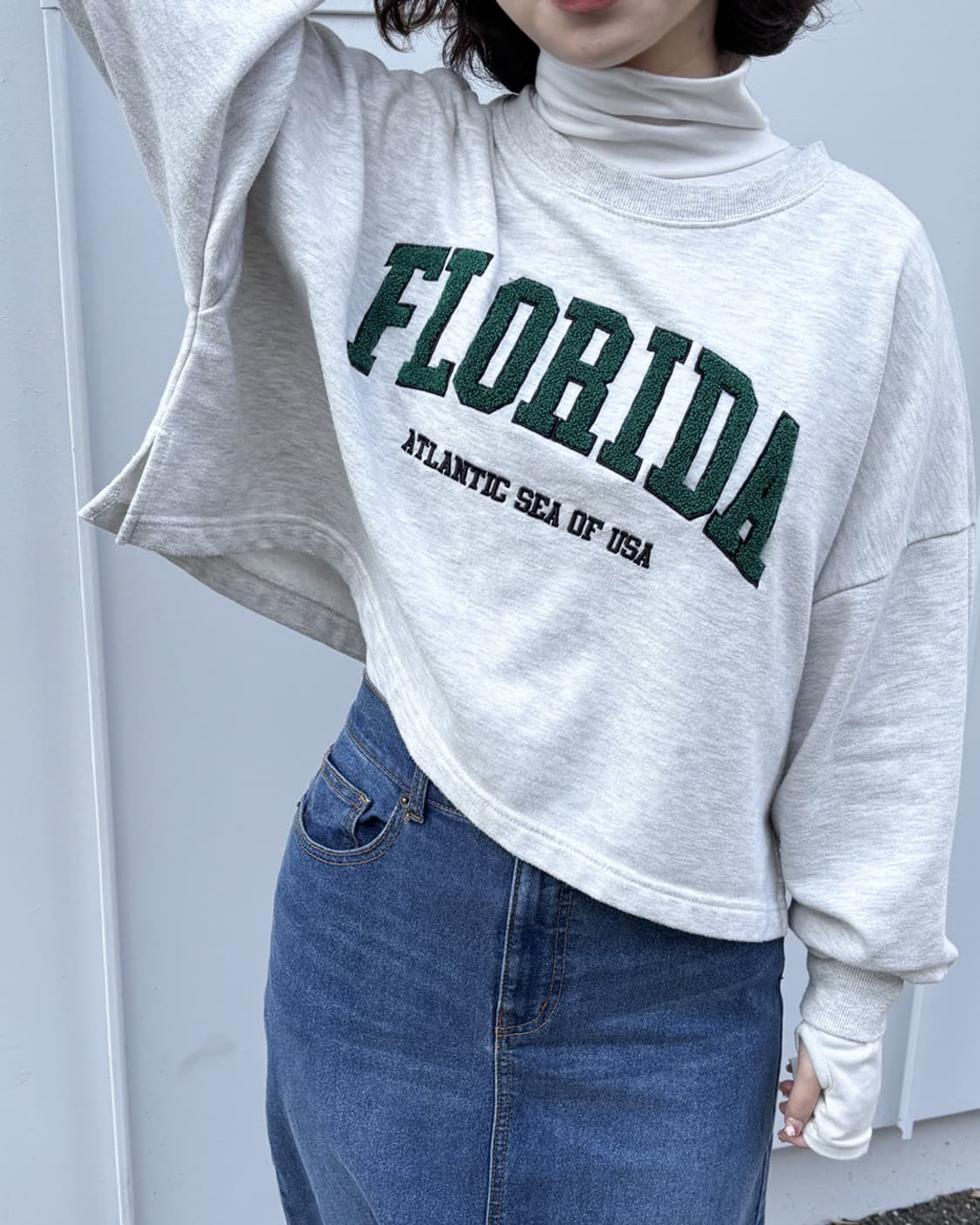 일본빈티지 INGNI 크롭 맨투맨 상품이미지2