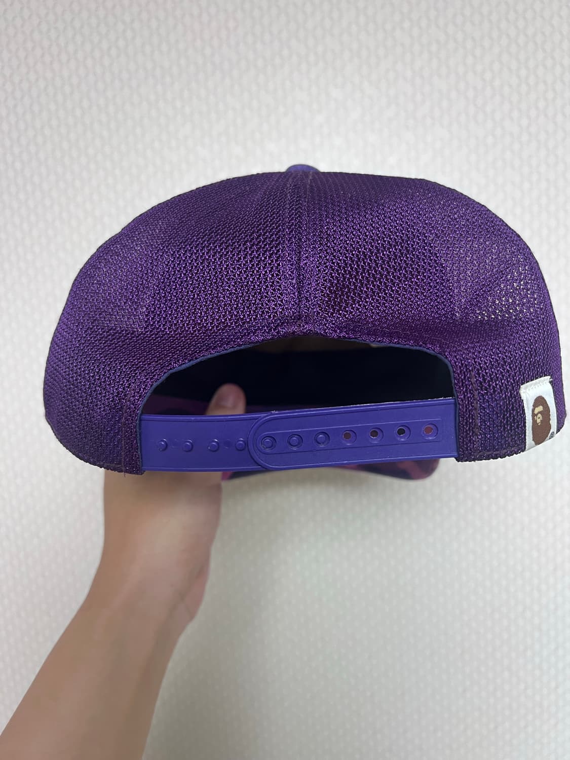 00s OG 베이프 bape 빅 사루 에이프 퍼플 메쉬 트러커 햇 상품이미지2