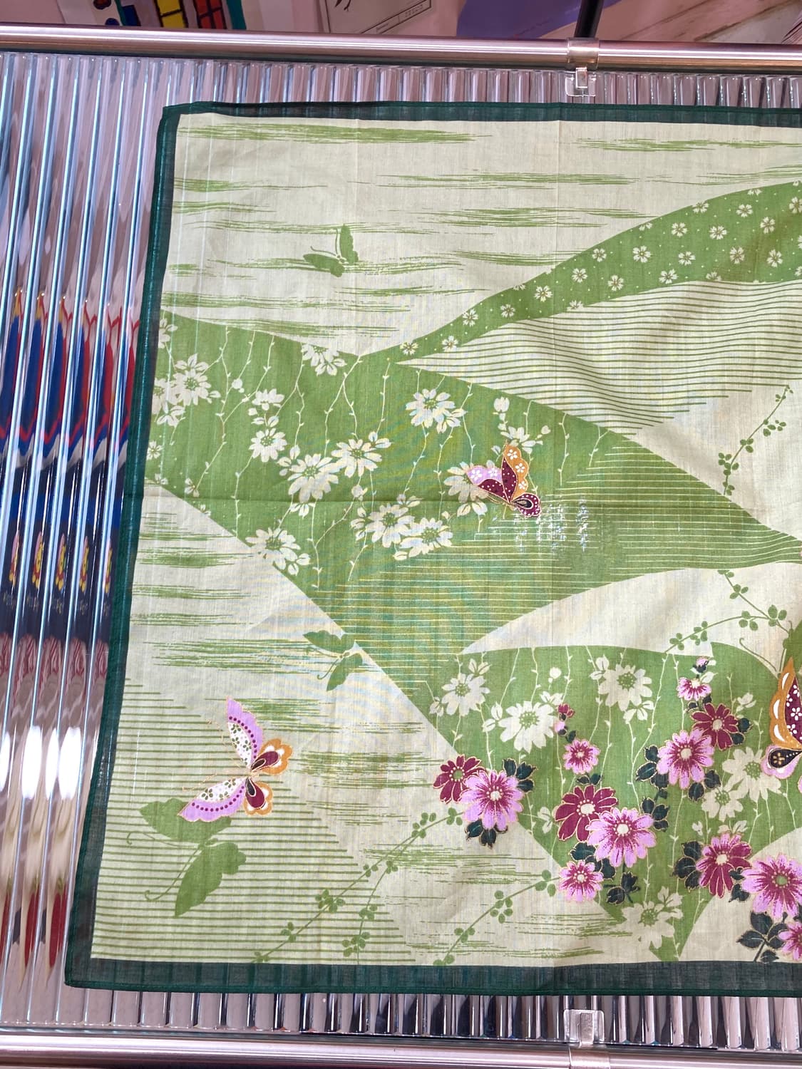 빈티지 에스닉 그린 패턴 손수건 상품이미지4