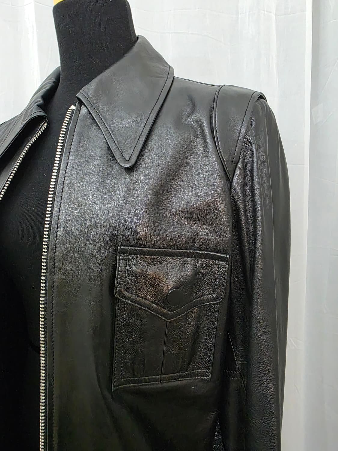 상태좋음)리얼 양가죽 숏자켓. 가죽블루종 상품이미지4