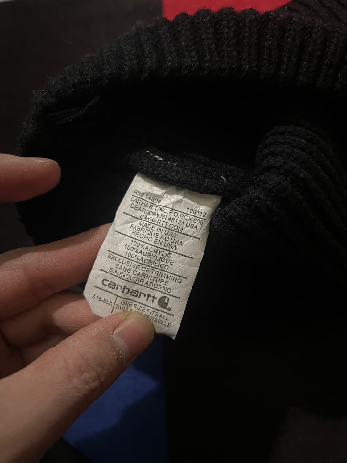 칼하트 바라클라바 블랙 상품이미지3