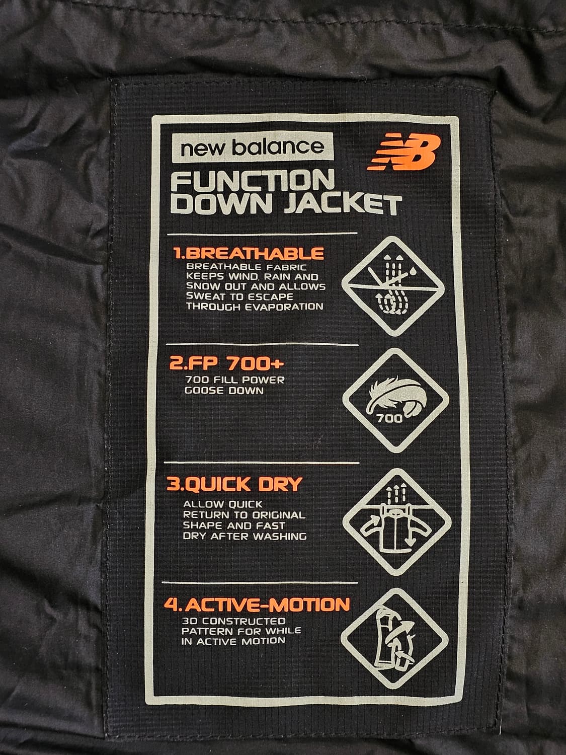 뉴발란스 구스 다운 재킷 네이비 90(M) 상품이미지8