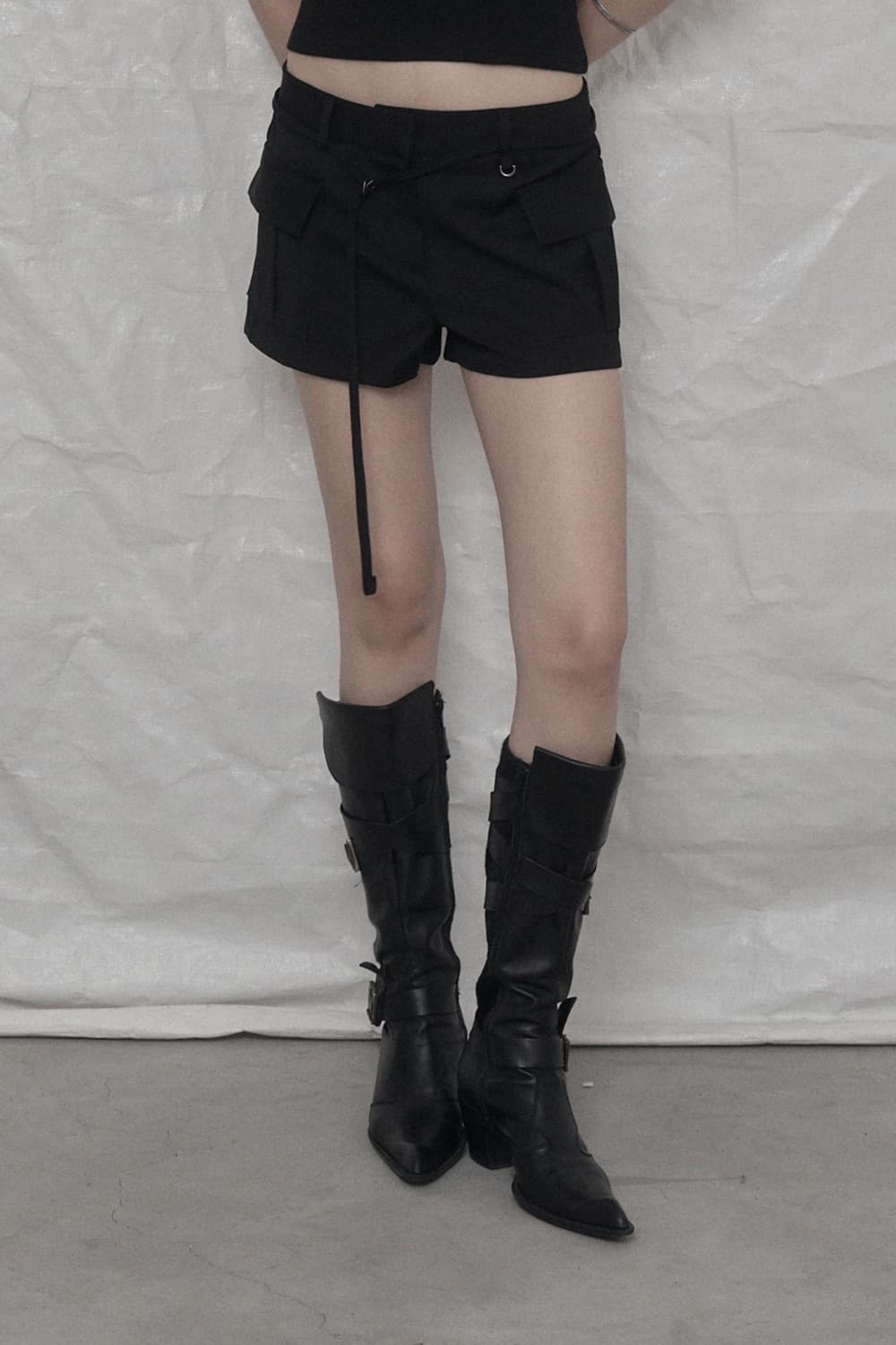 어니브 POCKET MICRO SHORT PANT BLACK 상품이미지1