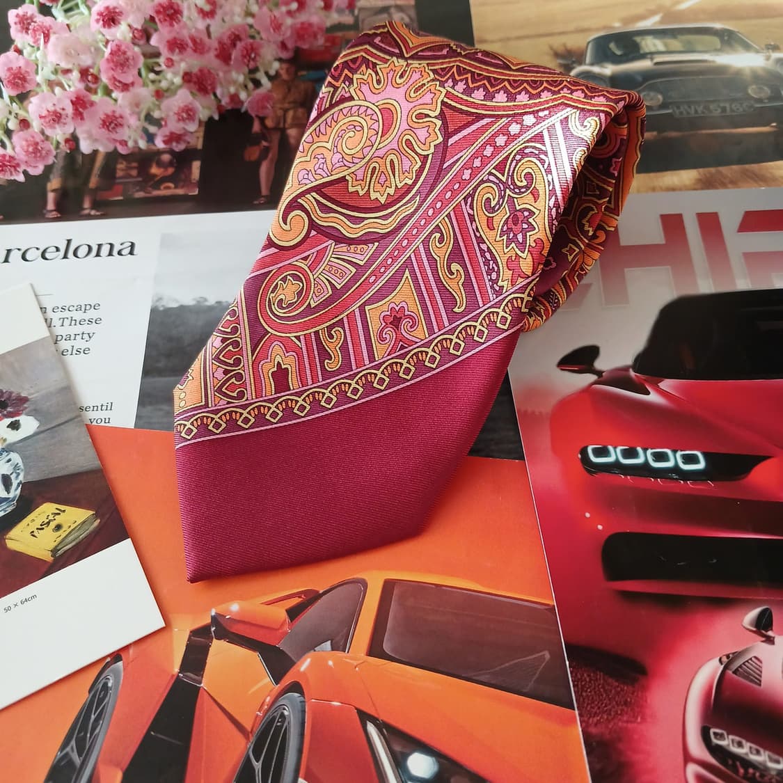 크리지아 실크 페이즐리 아트워크 넥타이 9.4cm A+등급 A19063
 상품이미지3