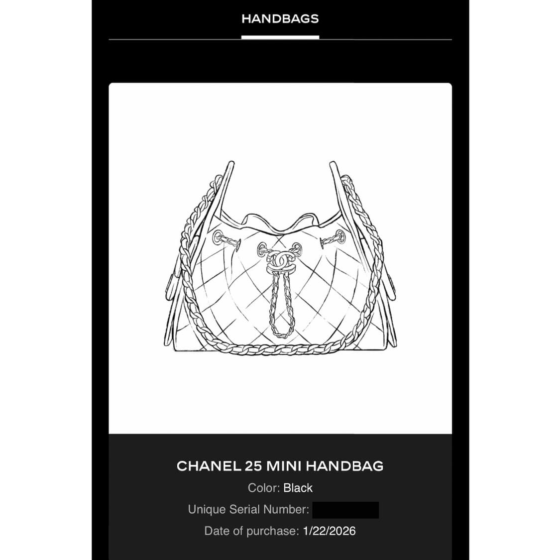 샤넬 25백 미니 블랙 골드 ( 미개봉 / 새상품 / 선물 추천 ) 상품이미지7