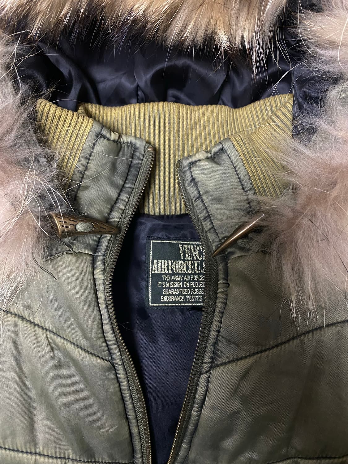 Vintage fur padding vest 상품이미지2