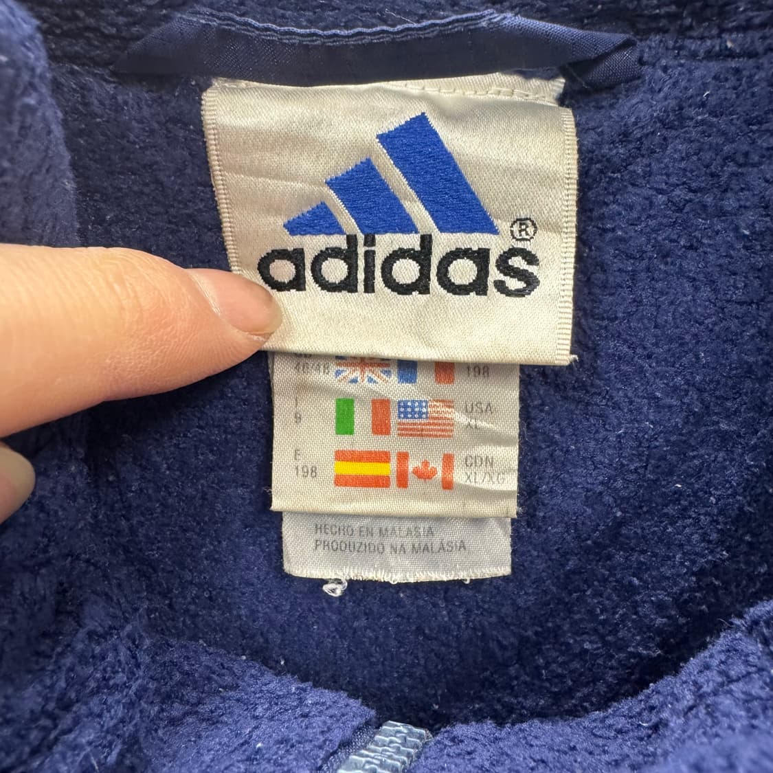 90s 아디다스 올드스쿨 바람막이 사이드 카키 배색 포인트 네이비 상품이미지6