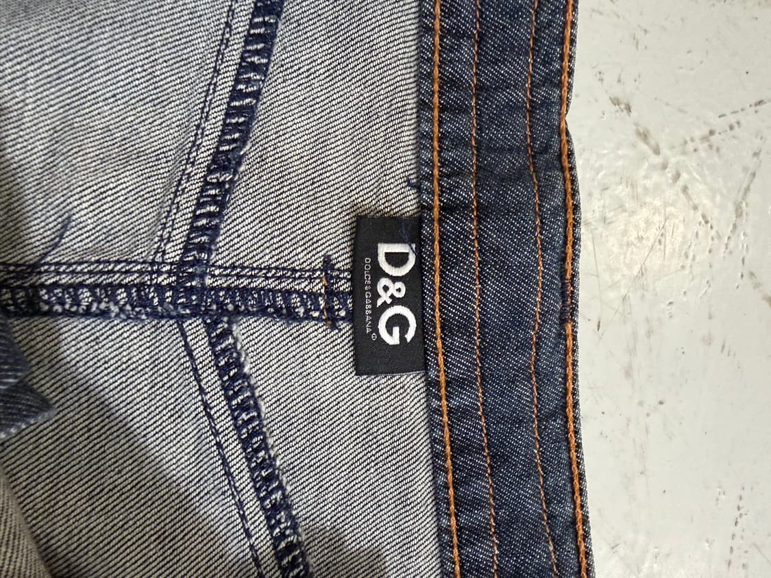 Dolce & Gabbana 레이스 디테일 데님 스커트 상품이미지7