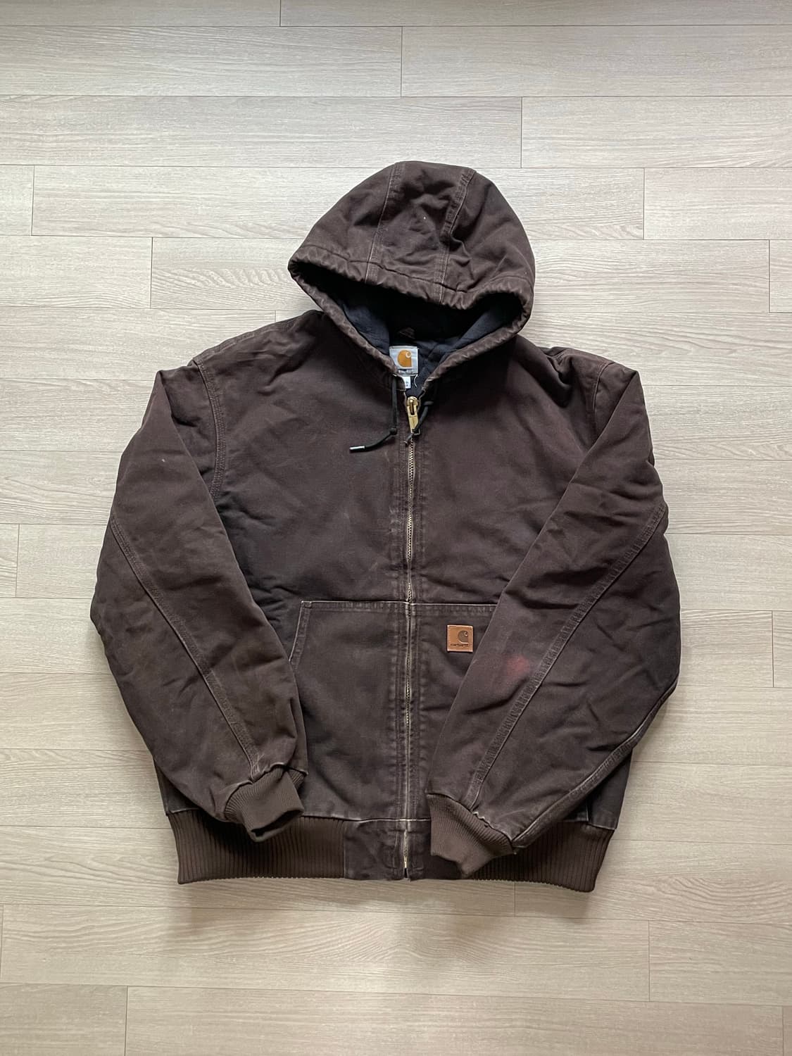 칼하트 j130 DKB 다크 브라운 액티브 자켓 샌드스톤 상품이미지1