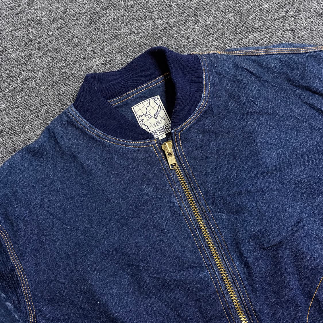 준코 시마다 스티치 데님 봄버 자켓 상품이미지3